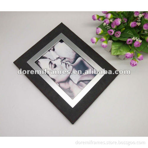 7" Leather Picture Frame With Logo For Promotion Gifts